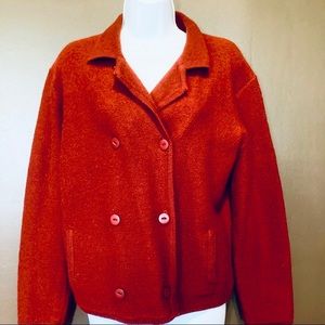 VINTAGE PENDLETON orangish Burgundy wool sweater coat